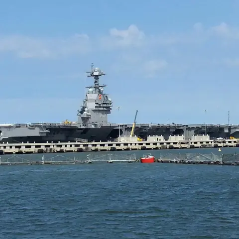 Aircraft Carrier at Naval Station Norfolk