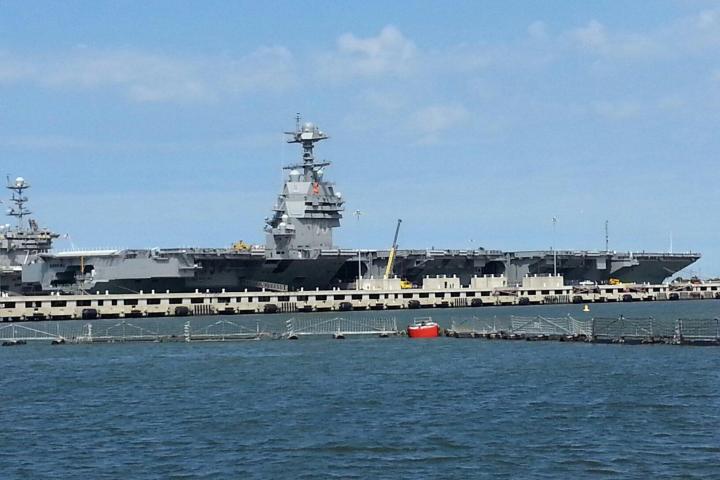 Aircraft Carrier at Naval Station Norfolk