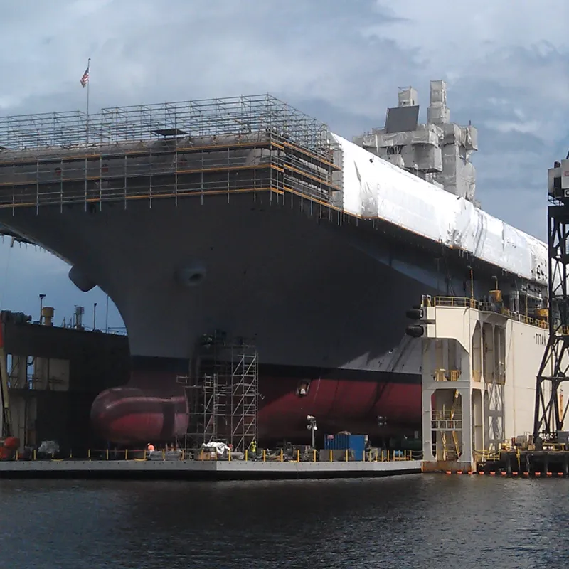USS Iwo Jima under repair