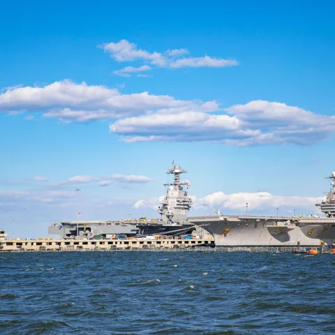 Navy Ships at Norfolk Naval Station