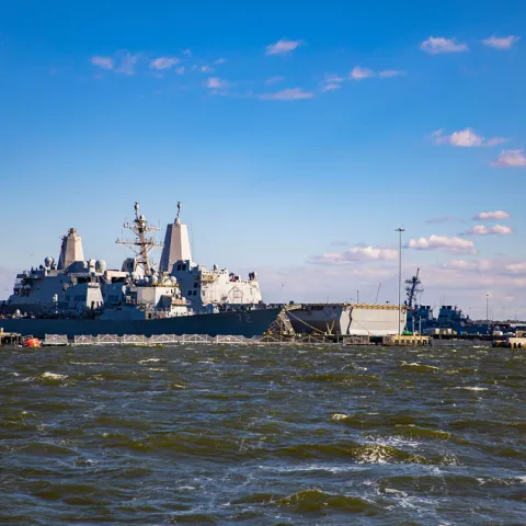 Navy Ships at Norfolk Naval Station