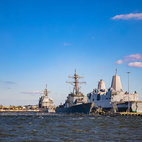 Navy Ships at Norfolk Naval Station