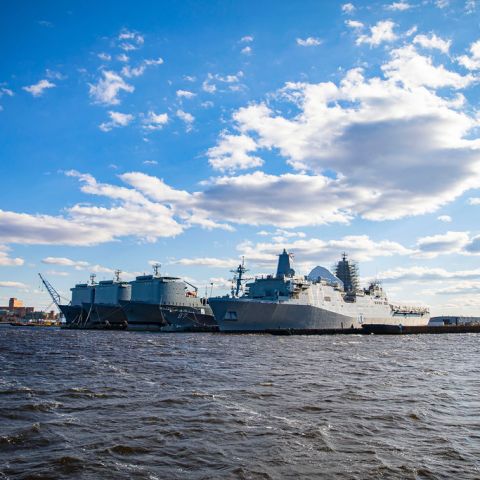 Navy Ships at Portsmouth Marine Terminal