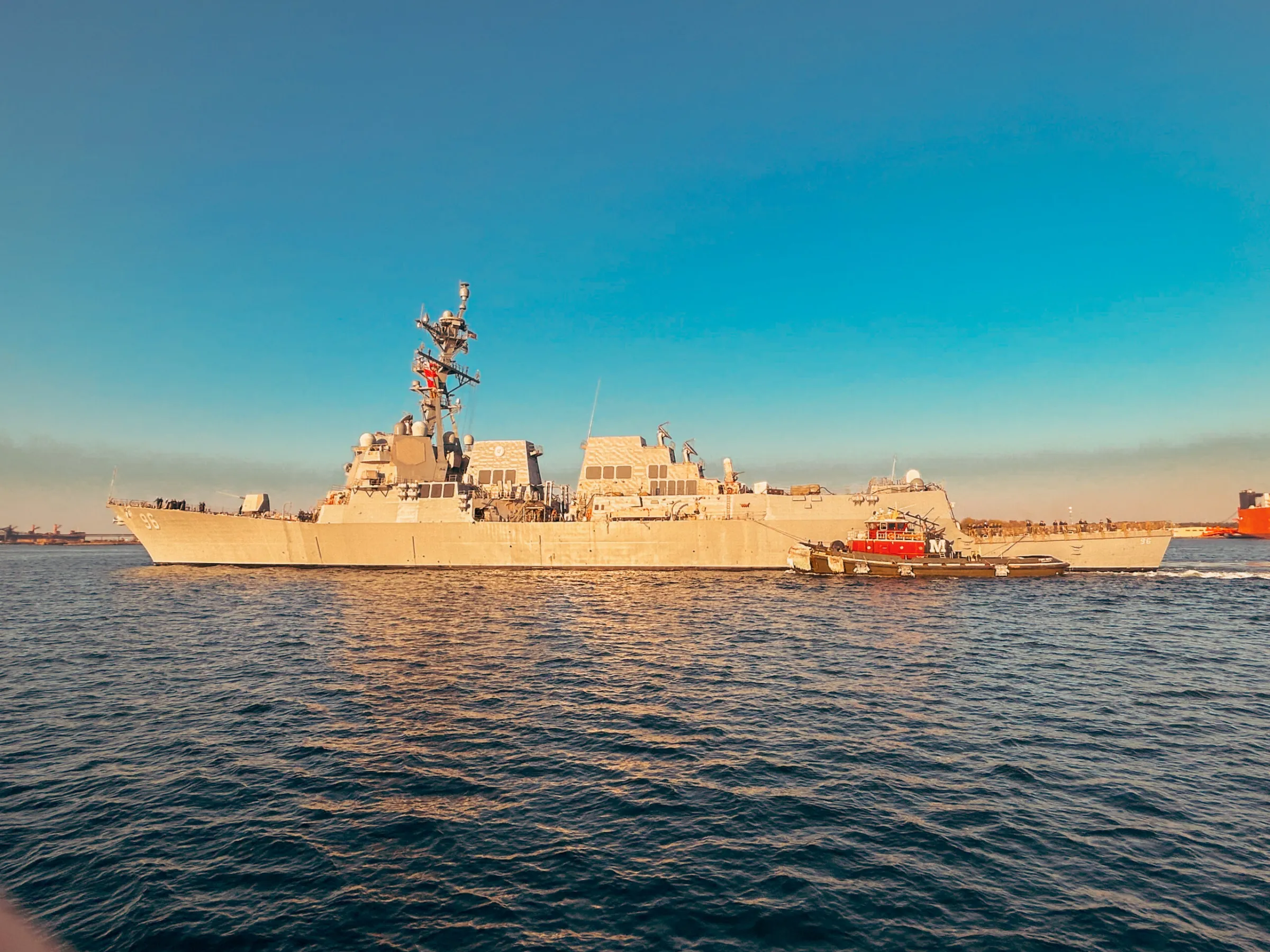 a large ship in a body of water
